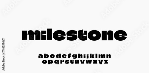 Modern Bold Font. Fat Font Uppercase. Editable vector lettering. Poster design, typography, and other graphic design needs. Sport and Technology.	
