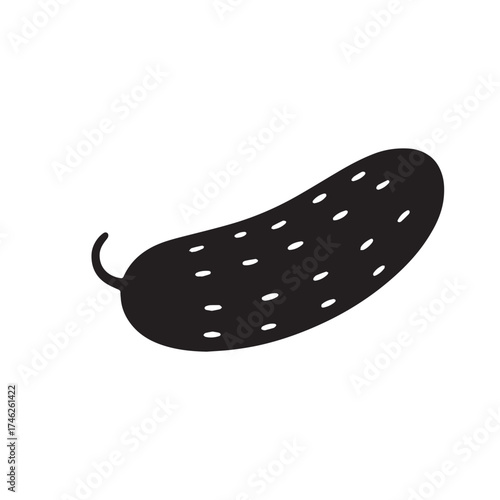 Vegetable  silhouette on vector with white background