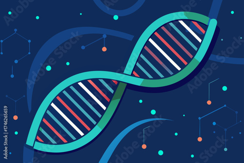 DNA Helix Pattern Abstract Medical Technology Design