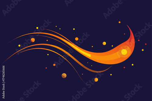 Glowing Particle Flow Abstract Dark Background Design