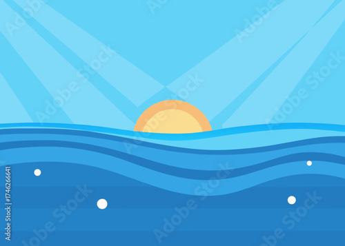 sunlight reflection on water surface macro background
