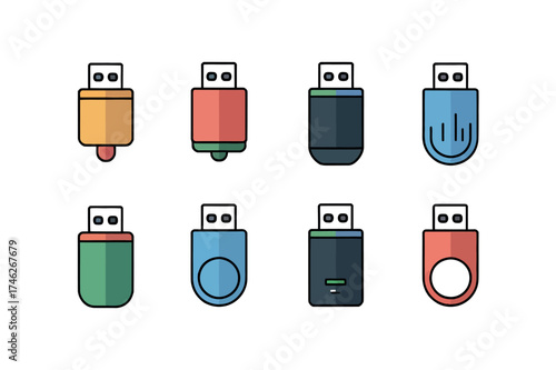Portable USB Storage Illustration