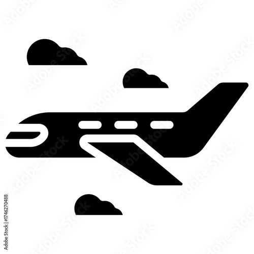 plane solid icon