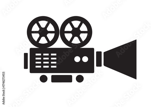 Movie projector icon, Movie projector solid vector design