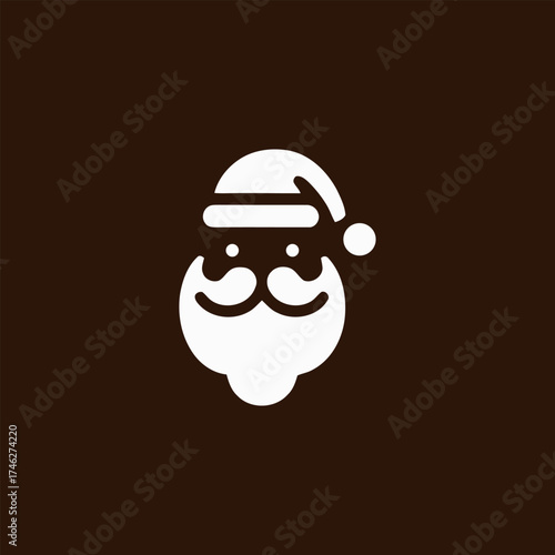 Adorable Santa Claus Icon Design for Holiday Greetings