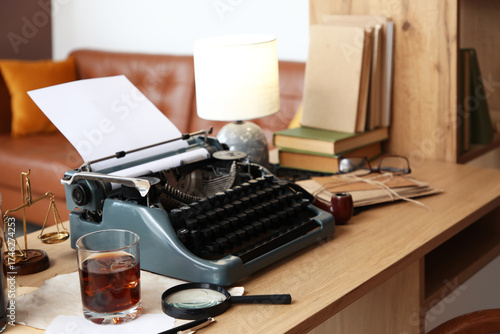 Vintage typewriter, magnify...