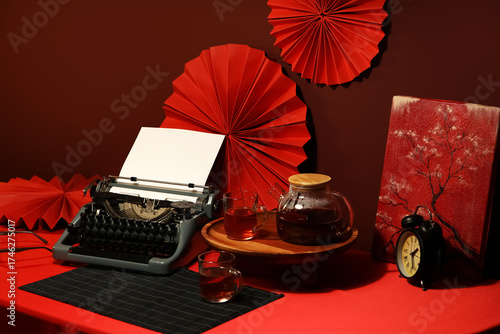 Vintage typewriter, picture...