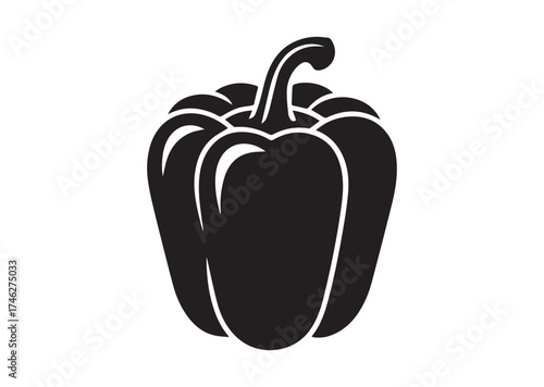 Bell pepper icon, Bell pepper solid vector design