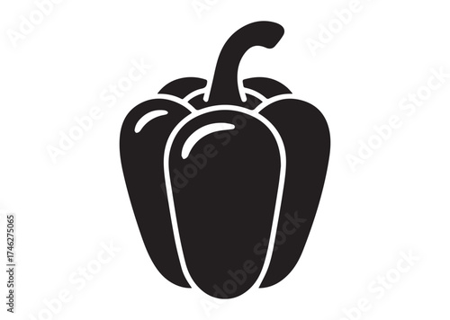 Bell pepper icon, Bell pepper solid vector design