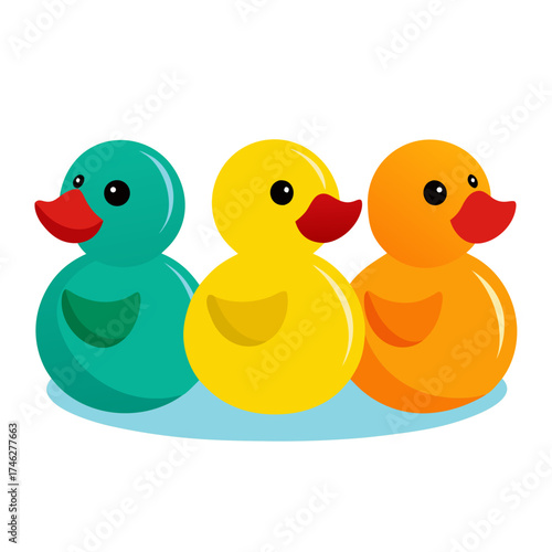 yellow rubber duck with clipping path