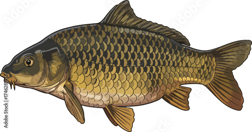 beta fish vector illustration on pure white background