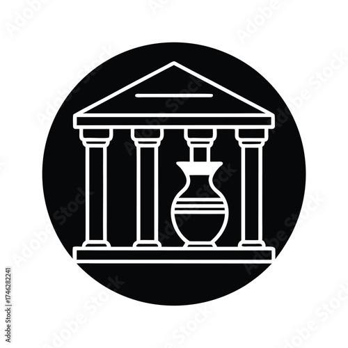 Archaeological Museum Icon Illustration