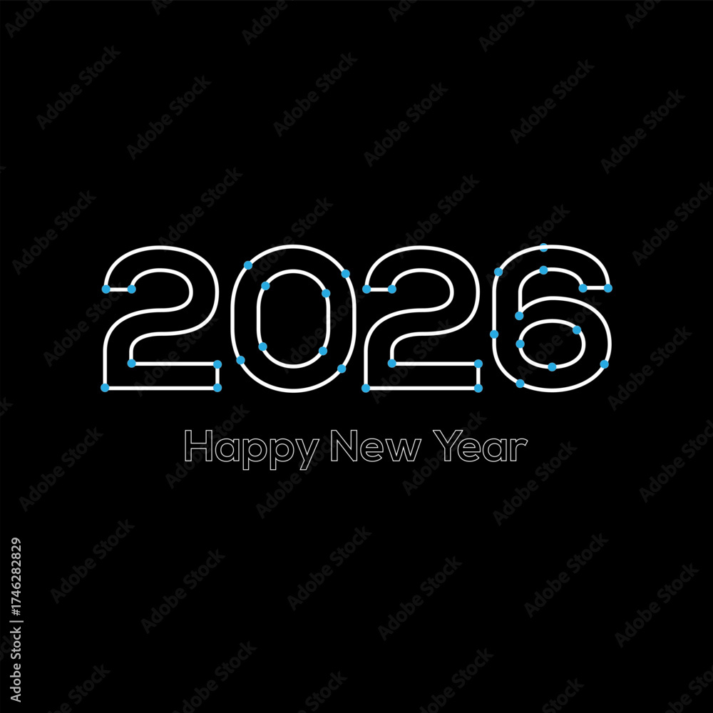 Φωτογραφία Creative 2026 Happy New Year typography designs featuring colorful, modern, and minimalist styles perfect for festive greetings, posters, and celebration graphics