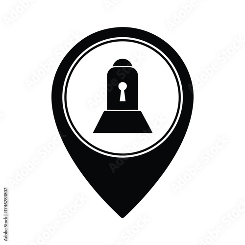 Archaeology Site Marker Icon Vector