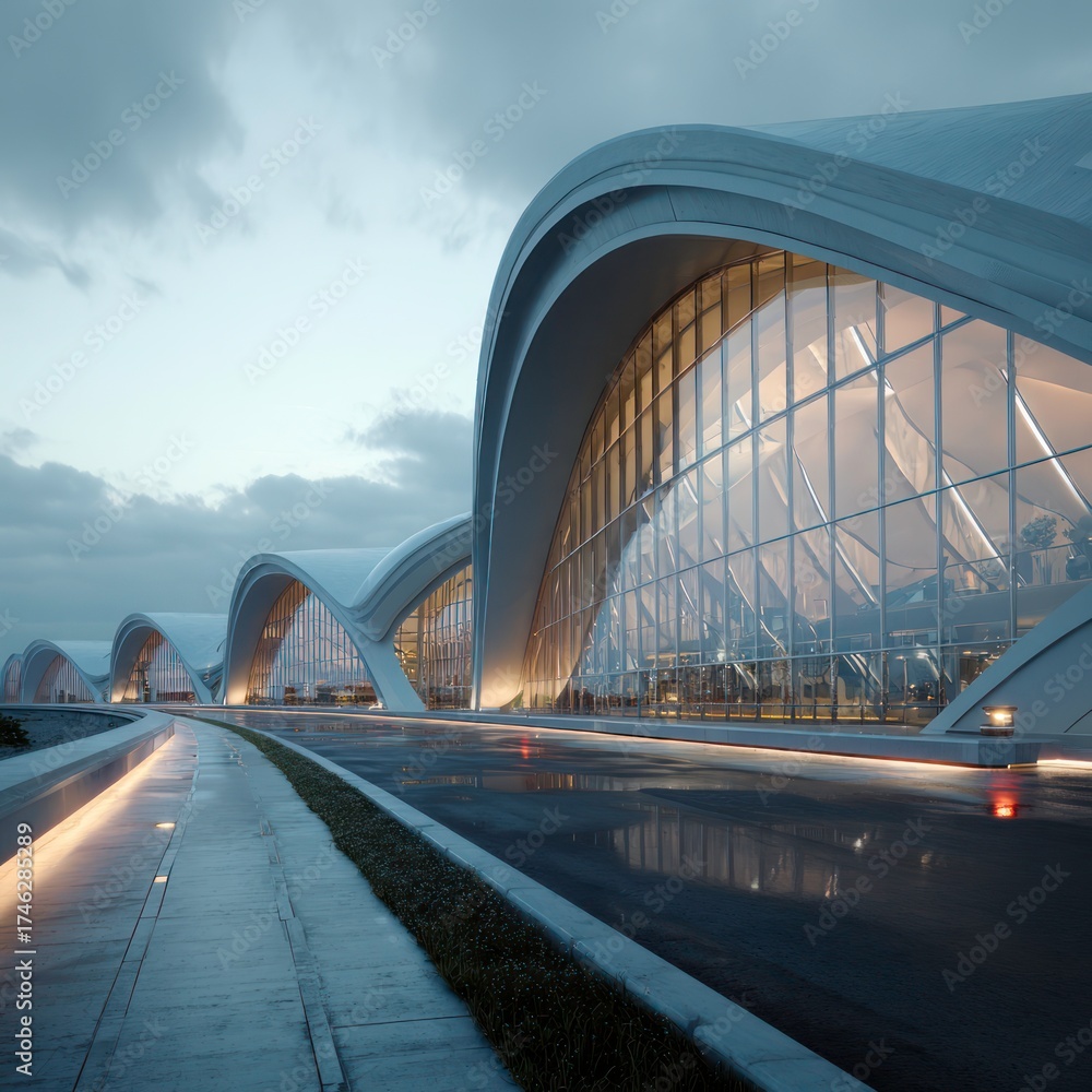 Obraz premium smooth travel connection through international airport --v 7 Job ID: 144368c5-187b-4377-91e6-66af1b85112e