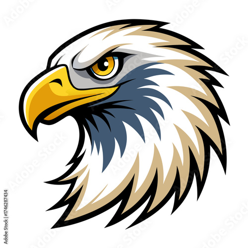 Eagle Icon Vector – Generative AI & Linocut Silhouette Design