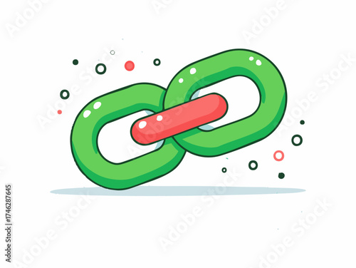 Addictive Chain flat illustration