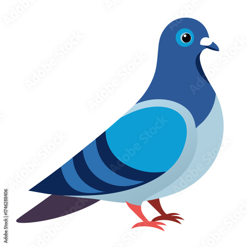 "Pigeon Icon Vector – Generative AI & Linocut Silhouette Design"