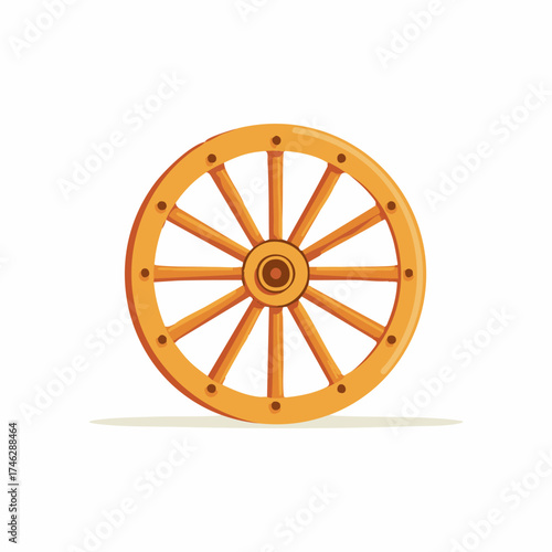 Chariot Wheel flat illustration