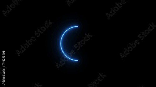 Neon circle round animated marker hand drawn highlighter elements. Hand-drawn ovals animation, Neon marker animation with alpha channel. video round