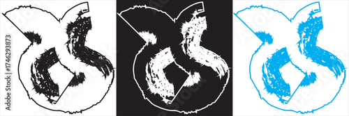 Abstract symmetrical inkblot shapes on black .Set of six abstract symmetrical white inkblot shapes on black background, resembling psychological Rorschach test or mirrored pattern art.
EPS10/AI.
