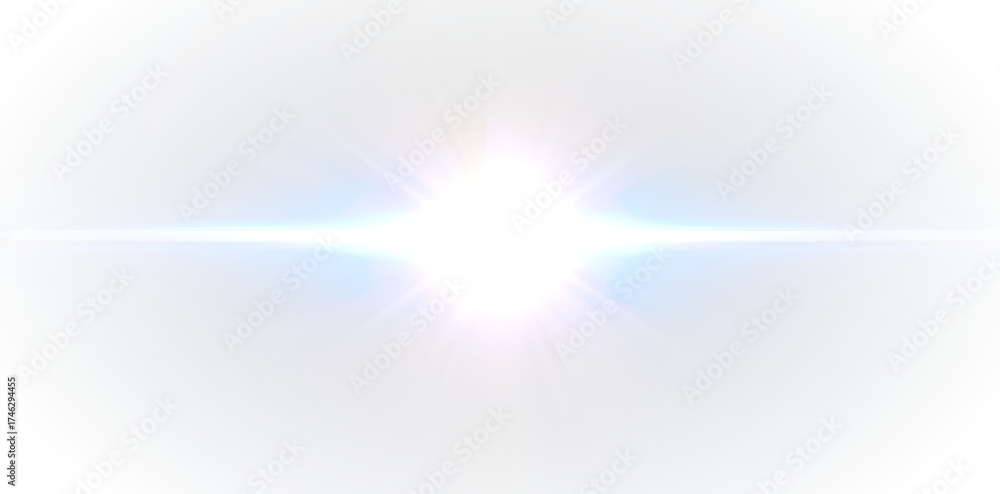 Obraz premium Futuristic Blue Light with Shiny Flare