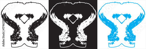 Abstract symmetrical inkblot shapes on black .Set of six abstract symmetrical white inkblot shapes on black background, resembling psychological Rorschach test or mirrored pattern art.
EPS10/AI.
