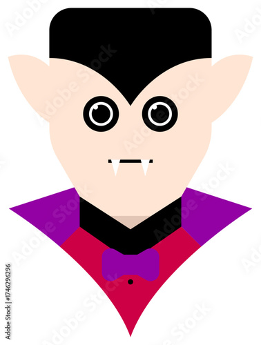 vector illustration of a cartoon vampire