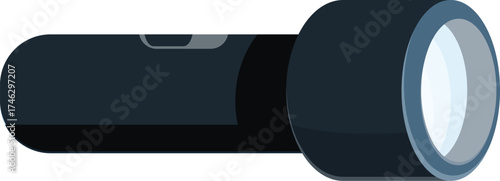 Flashlight emitting light beam, perfect for camping, emergencies, or finding your way in dark places