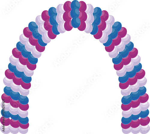 Inflated balloons creating a welcoming archway, perfect for celebrations and events