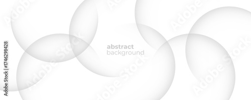 Gray bubbles. Gradient round shapes. Futuristic abstract background with light soft colored spheres for creative graphic design. Vector illustration.