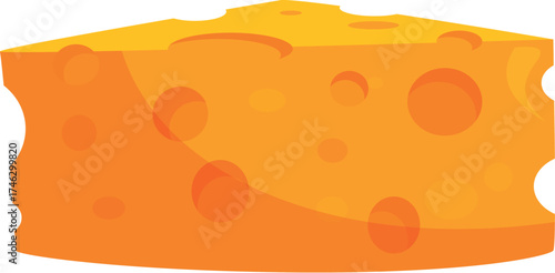 Delicious slice of swiss cheese, showcasing its characteristic holes and smooth texture, ready to be enjoyed