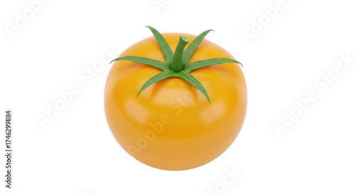 Isolated yellow tomato, a fresh and vibrant ingredient for healthy salads and cooking