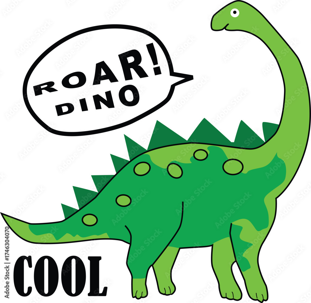 Obraz premium roar Dino animals print illustrations vector art