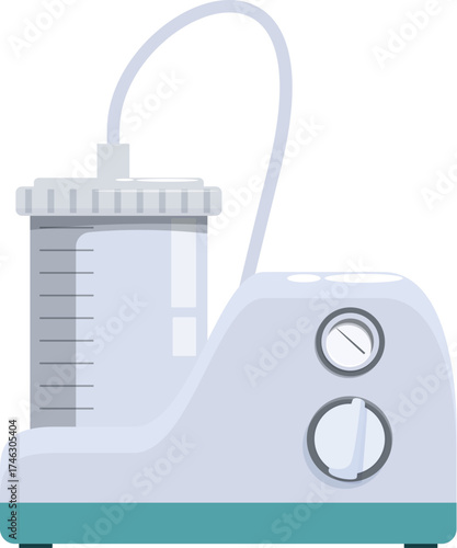 Electric medical suction machine is sucking liquids, aspirating body fluids, regulating pressure