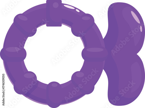 Purple inflatable baby teether with ring and butterfly shapes promoting oral hygiene and soothing teething discomfort