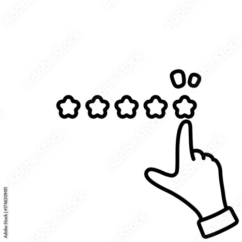 hand, poiting, rating, stars, feed back, social media, favorite