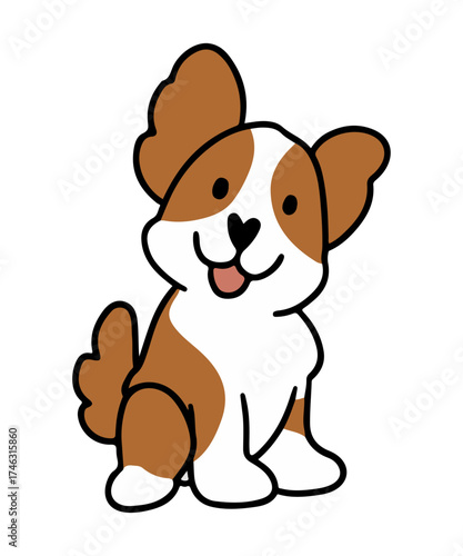 animal set cute dog puppy sticker
