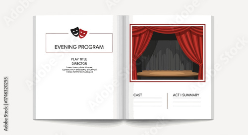 Theater Evening Program Brochure Design.