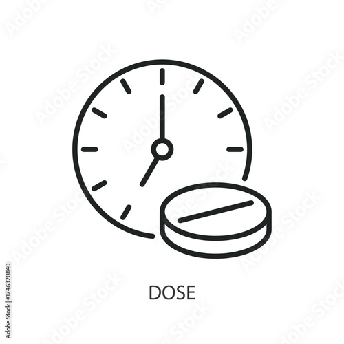 Dose thin line vector icons.