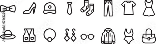 Vector art of fashion and style icons collection