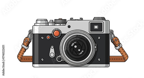 Vintage Camera with Leather Strap.