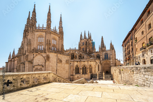 Tableau sur toile The Burgos Cathedral, a Gothic jewel of Spain, stands as a UNESCO World Heritage site