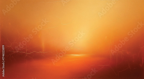 Abstract orange background warm light shining on the horizon perfect for use as a backdrop or texture