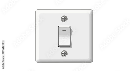White Light Switch on a Wall.