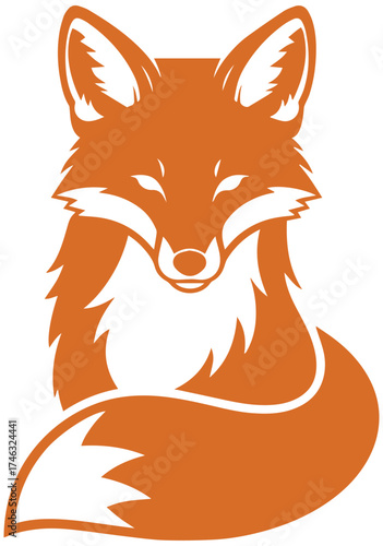 Elegant fox silhouette design, perfect for logos, branding, and nature-inspired designs and creative projects