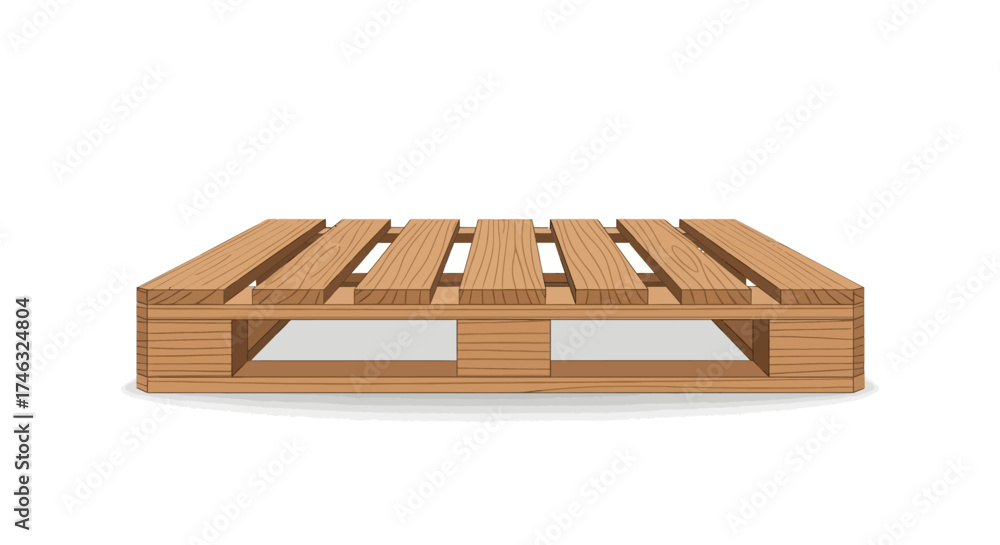 Obraz premium Wooden Shipping Pallet Isolated on White Background.