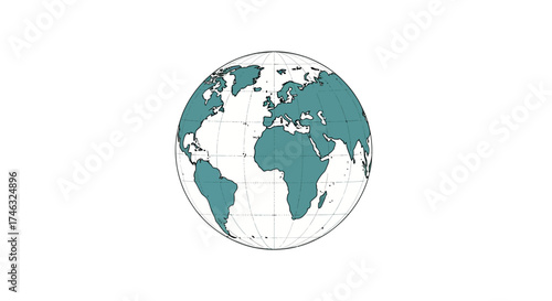 World Map Globe Illustration.