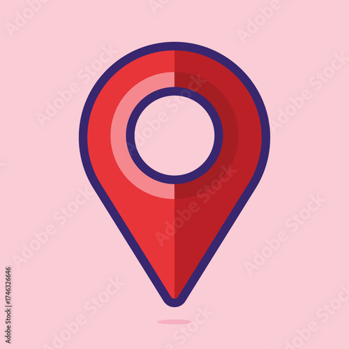 Free Download pin icon location with cool and nice red color - GFXLoad