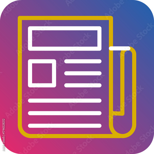 Newspaper Article Icon Style